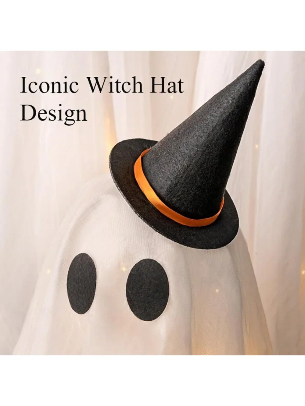 Light Up Ghosts Halloween Decorations - Set of 3 Outdoor Spooky Decor with Timer